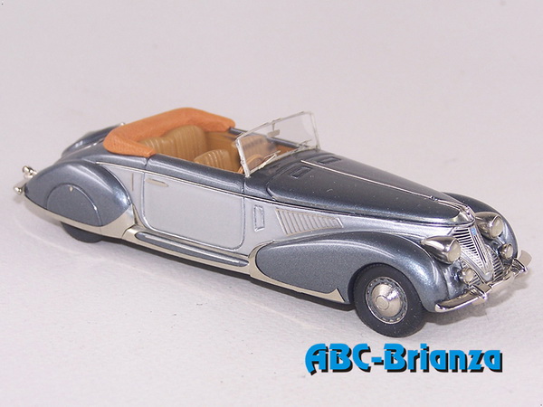 lancia astura cabrio pininfarina 1938 (grey/dark/grey) ABC057G Модель 1:43