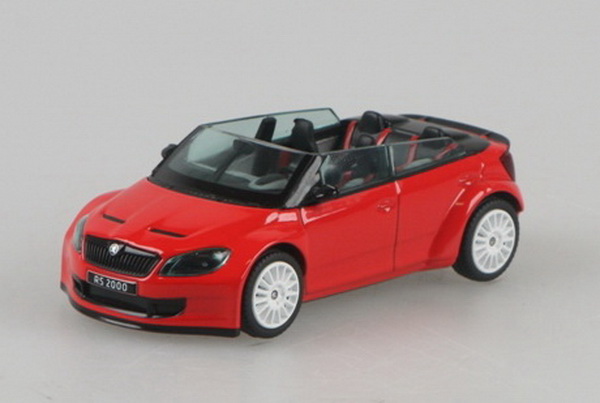 Модель 1:43 Skoda Fabia RS2000 Concept Car - Ferrari red/white steels
