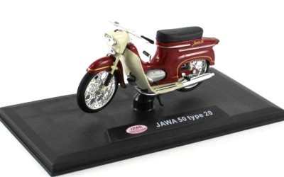 мотоцикл  jawa 50 pionýr type 20 1967 dark cherry red M-010 Модель 1 18