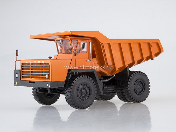БелАЗ-540А карьерный самосвал (решётка с 5 поперечинами) - оранжевый 10236 Модель 1:43