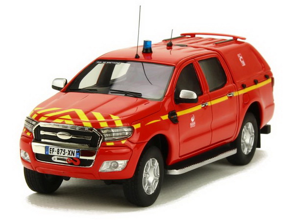 ford ranger pickup pompier «sdis 35» - red (l.e.250pcs) AL-002 Модель 1:43