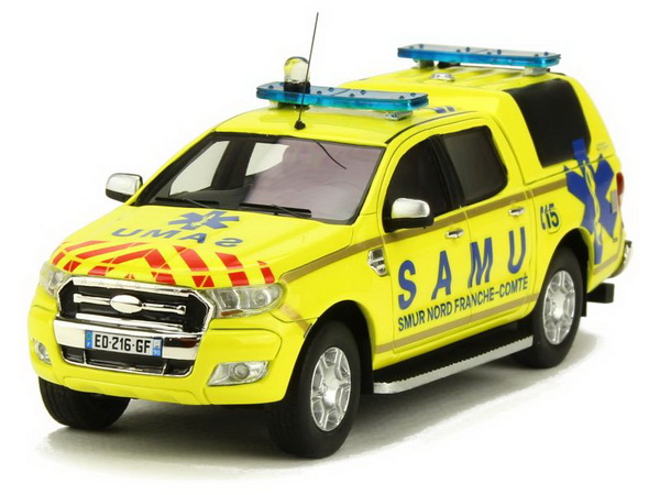 ford ranger pickup ambulance «samu / smur nord franche-comté» (l.e.250pcs) AL-006 Модель 1:43