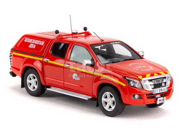 Isuzu D-Max Secours Montagne Pompier S.D.I.S. 64 (L.E.300pcs) AL-029 Модель 1:43