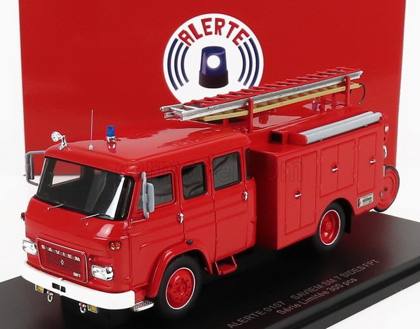 saviem sm7 double cabine sapeurs pompiers sides fpt - 1976 ALERTE0107 Модель 1:43