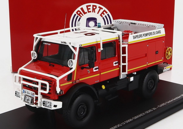 mercedes-benz unimog u5000 double cabine sapeurs pompiers du gard sdis 30 - 1994 (l.e.300pcs) ALERTE0138 Модель 1:43
