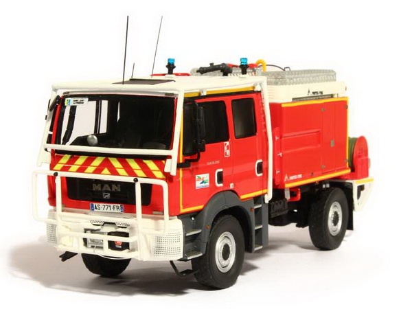 man tgm 18.290 ccfs double cabine tanker truck protect fire pompiers ALERTE037 Модель 1:43