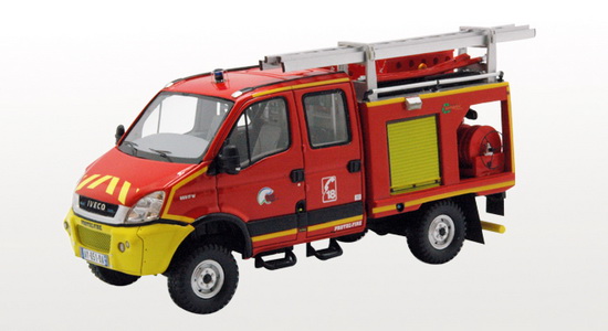 fiat iveco daily 555 17w 64q 4x4 double cabine protec fire ALERTE018 Модель 1:43