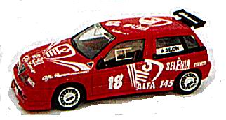 Модель 1:43 Alfa Romeo 145 Coupe №18 (A.Delon) (Заводская сборка/Factory Built)