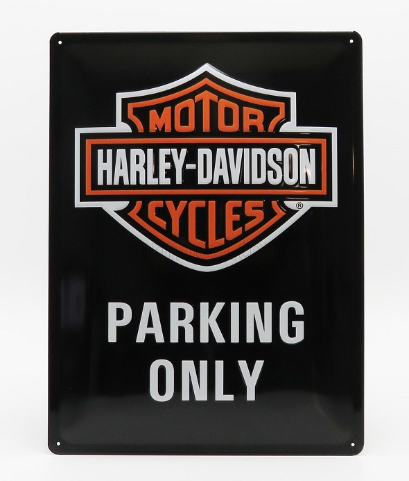 Модель 1:1 3D Metal Plate - Harley-Davidson Parking Only (Largh.Width cm.30 X Alt.Height cm.40)