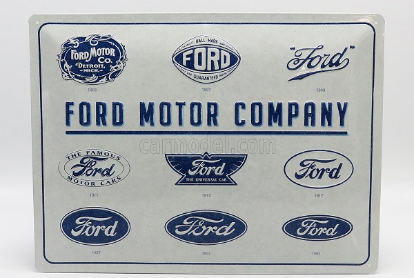 3d metal plate - ford logo evolution (largh.width cm.30 x alt.height cm.40) 3D23299 Модель 1:1
