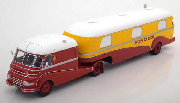 ford f798w «pinder» (седельный тягач цирковой) - red/white 77236 Модель 1:43