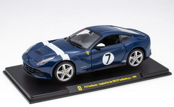 Модель 1:24 Ferrari F12 Berlinetta 2012 Blue (Inspired by the 250 GT Berlinetta 1961)