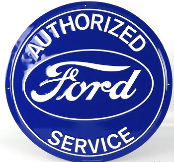metal round plate - ford authorised service (diameter cm.60) B24RD13 Модель 1:1