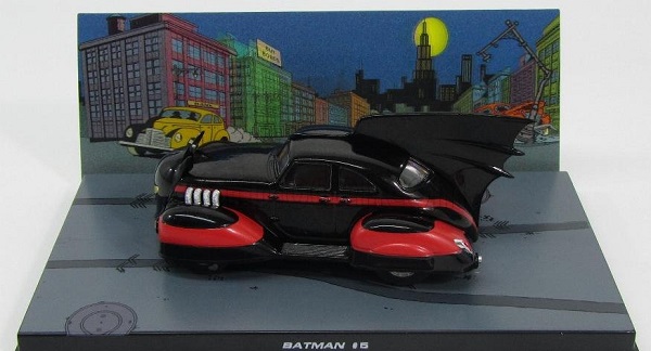 BATMAN - BATMOBILE - 5 - black met/red BATCOL009 Модель 1:43
