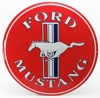 Модель 1:1 Metal Round Plate - Ford Mustang (DIAMETER cm.60)