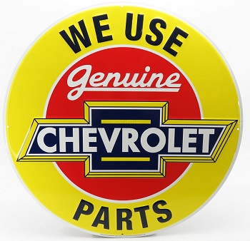 Metal Round Plate - Chevrolet GENUINE PARTS (DIAMETER cm.60)