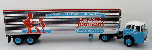 ford c-series tractor w/ refrigerated trailer: howard johnson's 1960 3-4-0432 Модель 1:43