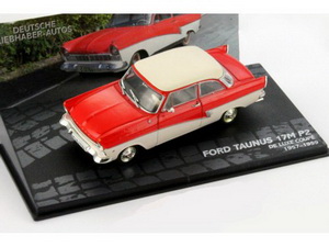 ford taunus 17m p2 de luxe coupe - red/white DLA001 Модель 1:43