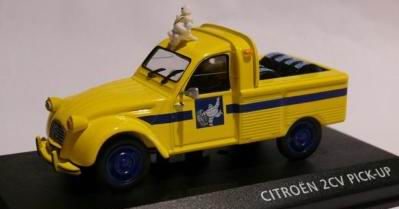 Модель 1:43 Citroen 2CV PickUp WITH TIRES «Michelin» - yellow blue