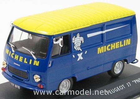 peugeot j7 van - pneu x «michelin» - yellow blue FM18 Модель 1:43