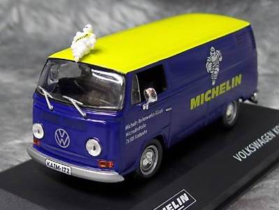 Модель 1:43 Volkswagen T2 Kombi Van «Michelin» - yellow blue
