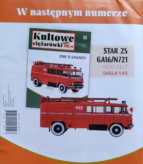 Модель 1:43 STAR 25 GA16/N721, Kultowe Ciezarowki PRL-u 75