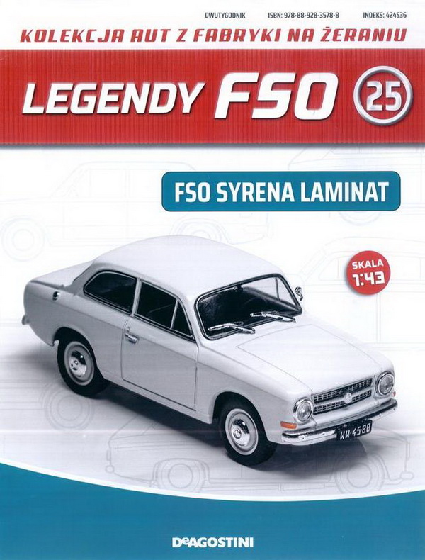 Модель 1:43 FSO Syrena Laminat, Kultowe Legendy FSO 25 (без журнала)