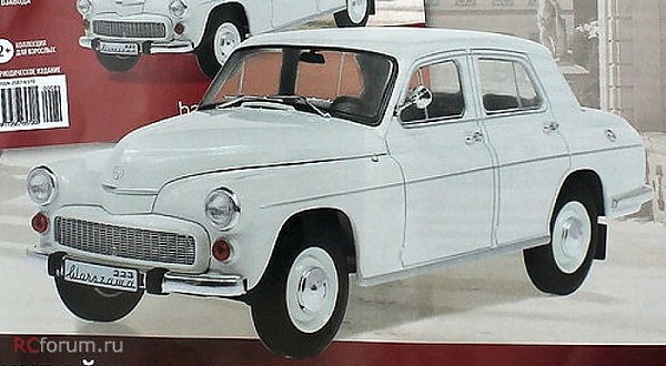 Модель 1:24 Warszawa-223, «Легендарные советские Автомобили» №89, white