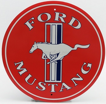 Модель 1:1 Metal Round Plate - Ford Mustang (DIAMETER cm.30)