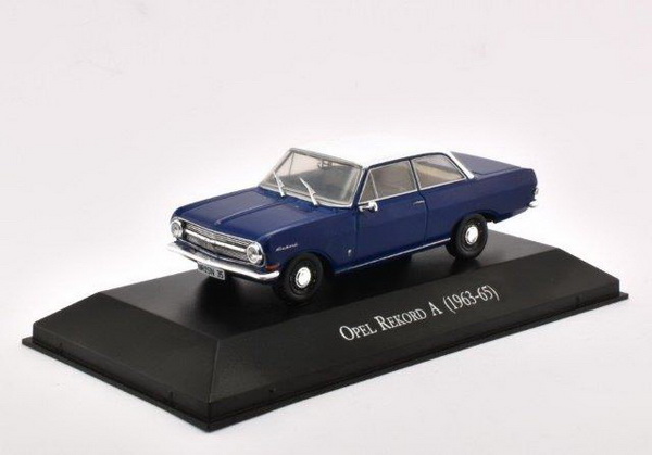 opel rekord a (двухдверный седан) 1963 blue/white TA002 Модель 1:43