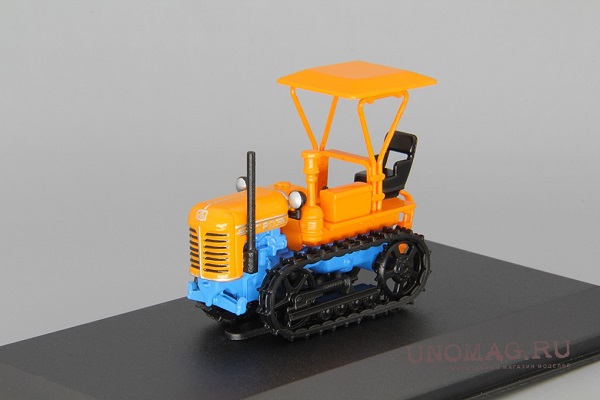 Модель 1:43 ДТ-20В гусеничный, Тракторы 71, оранжевый / голубой
