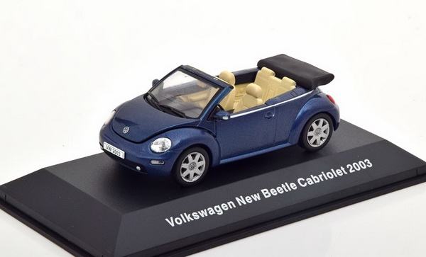 Модель 1:43 Volkswagen New Beetle Cabrio (open) - blue met