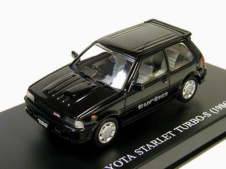 toyota starlet ep71 turbo s (early) - black AD75203 Модель 1:43