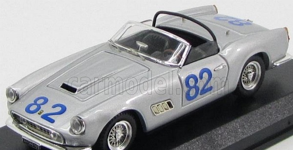 FERRARI 250 Swb California Spider N82 Targa Florio (1962) U.de Bonis - R.Fusina, Silver ART273 Модель 1:43