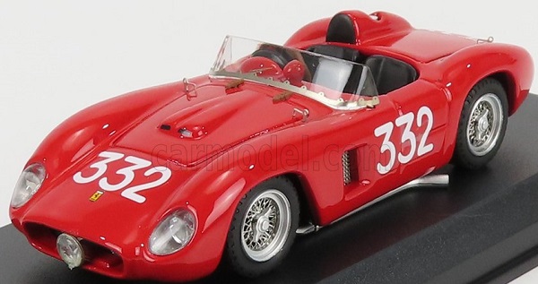 FERRARI 500tr Spider Ch.0640 №332 Giro Di Sicilia (1957) C.Rivolo, red ART428 Модель 1:43