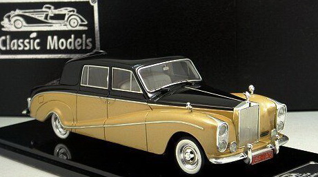 rolls-royce phantom v limousine chapron，ch.№5lat4 - black/pearl gold CLM-003 Модель 1:43