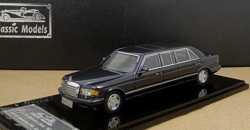 mercedes-benz 560 sel 4-door stretch limousine - deep pearl blue CLM-025B Модель 1:43