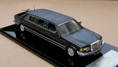 mercedes-benz w126 series 1000sel limousine 1986-1988（black） CLM-047A Модель 1:43