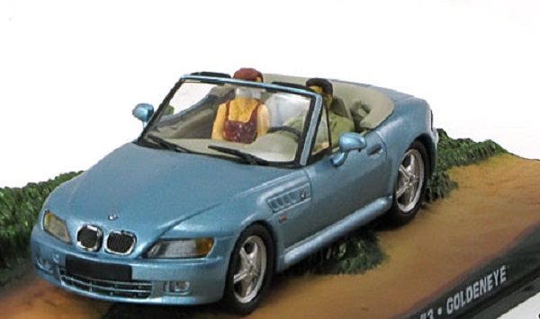 BMW Z3 - James Bond 007 «GoldenEye» - blue met JB09 Модель 1:43
