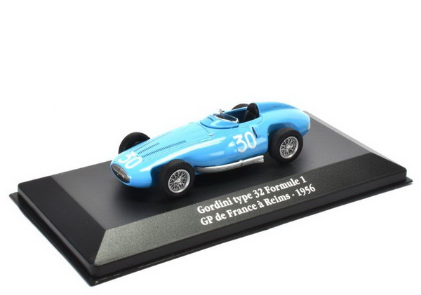 Модель 1:43 Gordini Type 32 №30 Formula 1 GP France - blue