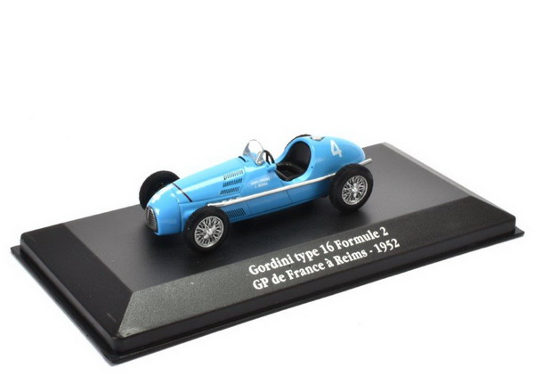 Модель 1:43 Gordini Type 16 №4 Formula 2 GP France - blue
