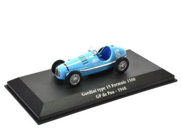 Модель 1:43 Gordini Type 15 №16 Formula 1500 GP Pau - blue