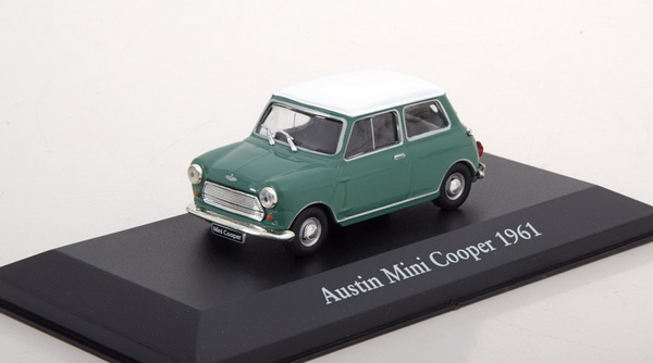 Модель 1:43 Austin Mini Cooper - green/white