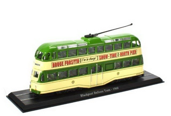 Модель 1:72 трамвай Blackpool Balloon Tram 1960 Green/Beige