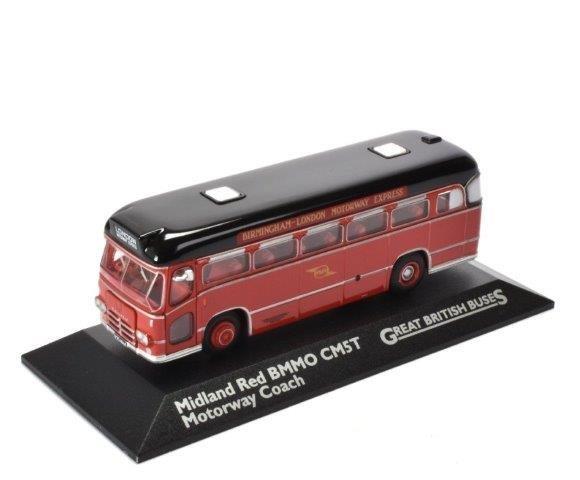 автобус midland red bmmo cm5t "motorway coach" 1959 red/black 4655112 Модель 1:72
