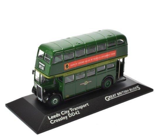 автобус crossley dd42 "leeds city transport" 1946 green 4655119 Модель 1:72
