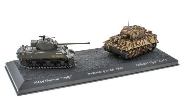 набор M4A4 "Sherman Firefly" и Pz.Kpfw. VI "Tiger" I Ausf. E Нормандия Франция 1944 4660902 Модель 1:72