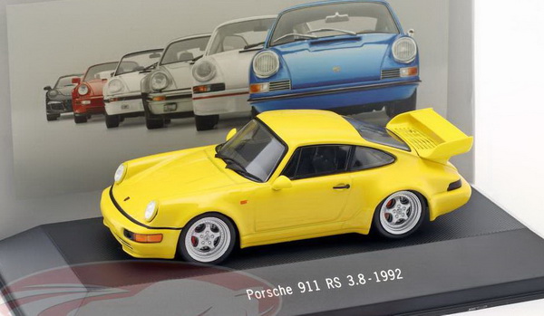 porsche 911 rs 3.8 (964) - yellow 7114016  Модель 1:43