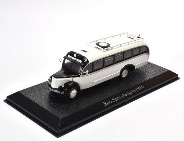 автобус REO Speedwagon 1946 Black/White 7163122 Модель 1:72