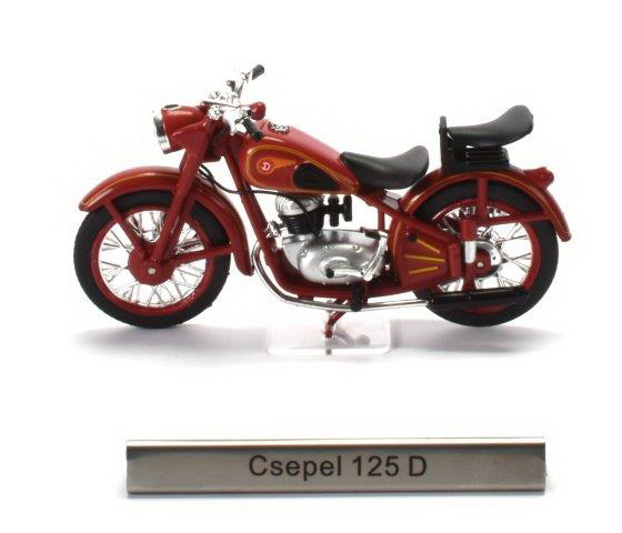 Модель 1:24 Csepel 125D мотоцикл Венгрия - red